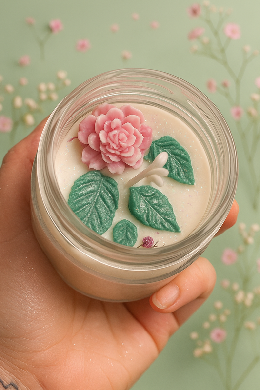 English Rose Glow – Floral Scented Candle Duo