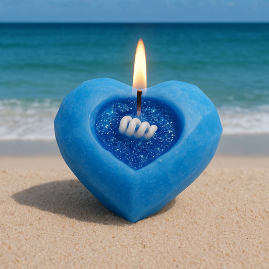 Ocean Heart Candle