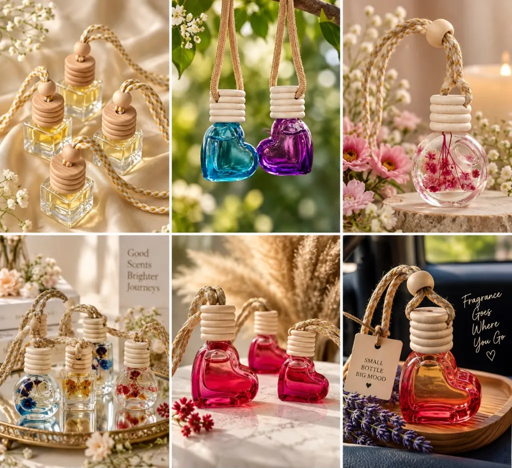 Aroma Drive – Hanging Car Fragrances — Marigold · Sandalwood · Incense