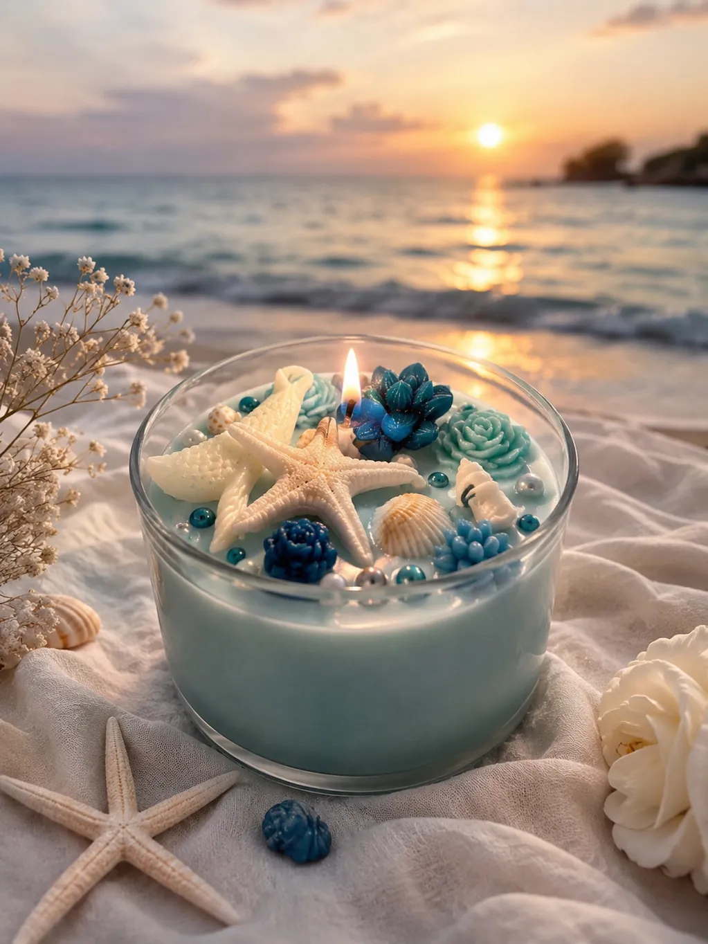 Ocean Shore Candle  — Sea Salt · Driftwood · Melon